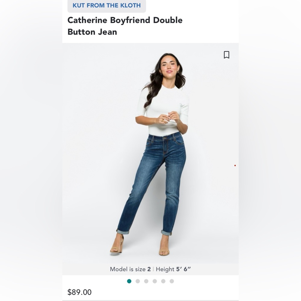 KUT From the Cloth Boyfriend fit jeans size 12